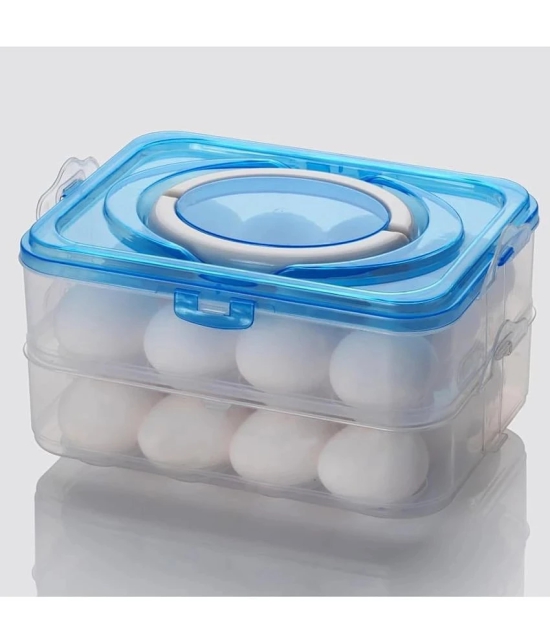 HOMETALES Plastic Transparent Egg Container ( Set of 1 ) - Transparent