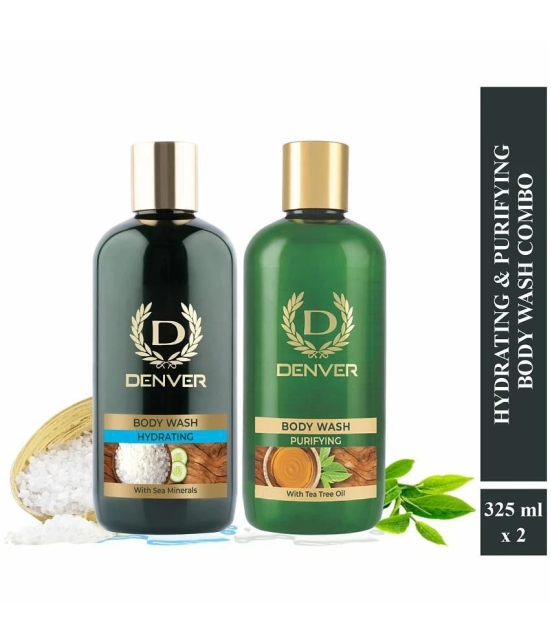 Denver Hydrating & Purifying Body Wash - 325ML Each (Combo Pack of 2)