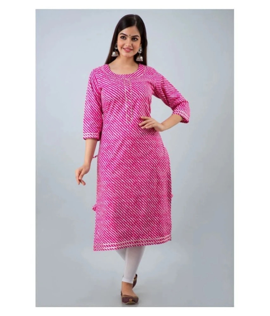 Lee Moda - Multicolor Cotton Womens Straight Kurti ( Pack of 1 ) - XL