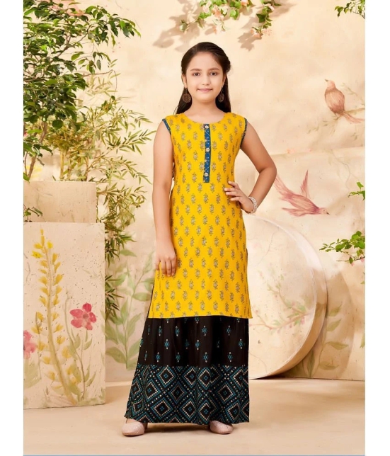 Aarika Yellow Rayon Girls Kurti ( Pack of 1 ) - None