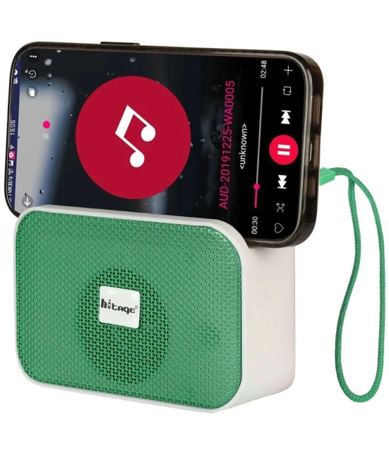 hitage BT-5.0 Glare 5 W Bluetooth Speaker Bluetooth V 5.0 with USB,SD card Slot Playback Time 24 hrs Green - Green