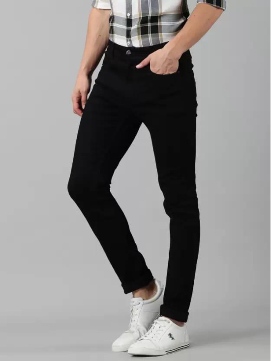 Men Regular Mid Rise Black Jeans