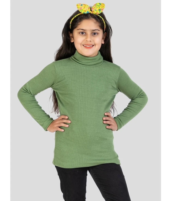 YHA - Mint Green Fleece Girls T-Shirt ( Pack of 1 ) - None