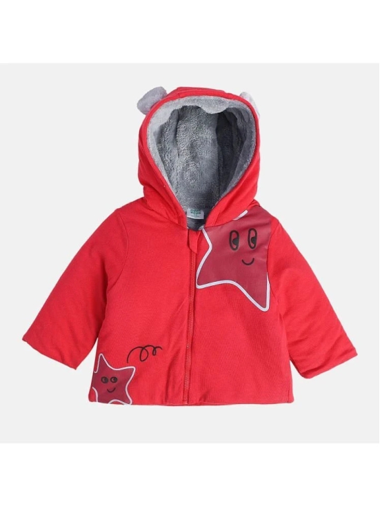 Miniklub Baby Boys Hooded Long Sleeve Knit Jacket (Red Color) - None