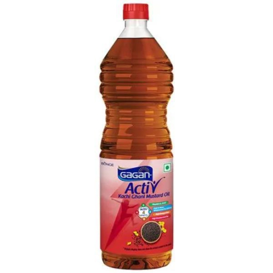 Gagan Active Kachhi Ghani Mustard Oil 1 Ltr