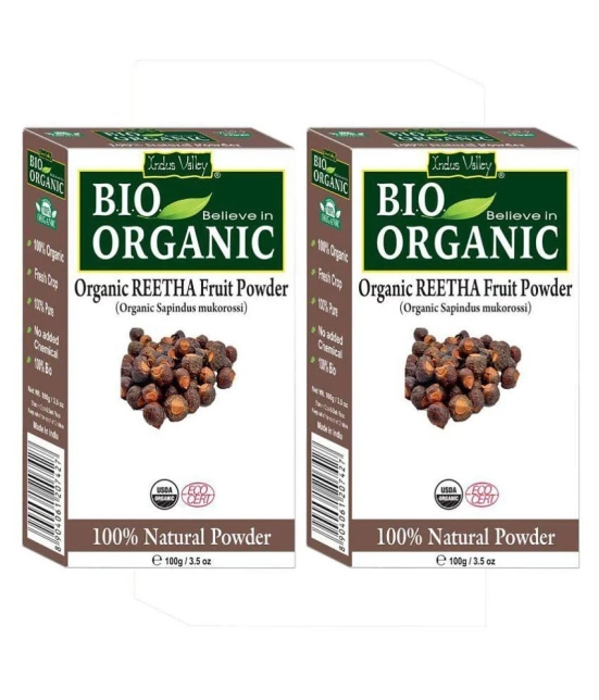 Indus Valley Bio Organic 100% Pure Reetha Powder - Set of 2