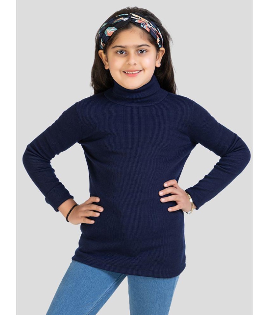 YHA - Navy Woollen Girls T-Shirt ( Pack of 1 ) - None