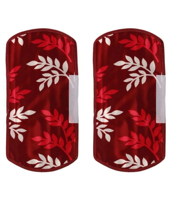 E-Retailer Set of 2 Polyester Maroon Fridge Handle Cover - Maroon