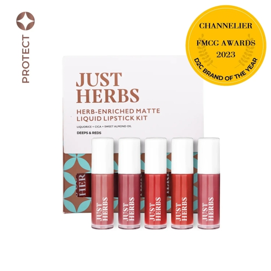 Herb Enriched Matte Liquid Lipstick Travel Size Kit  - Set of 5