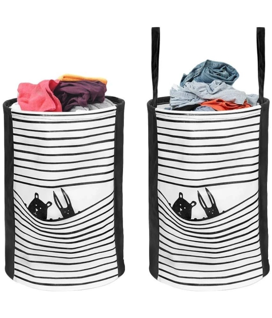 PrettyKrafts - Black Laundry Bags ( Pack of 2 ) - Black