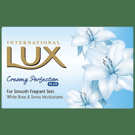 Lux International White Flower Creamy Perfection Soap Bar, Enriched With Swiss Moisturizers, 75 G Carton