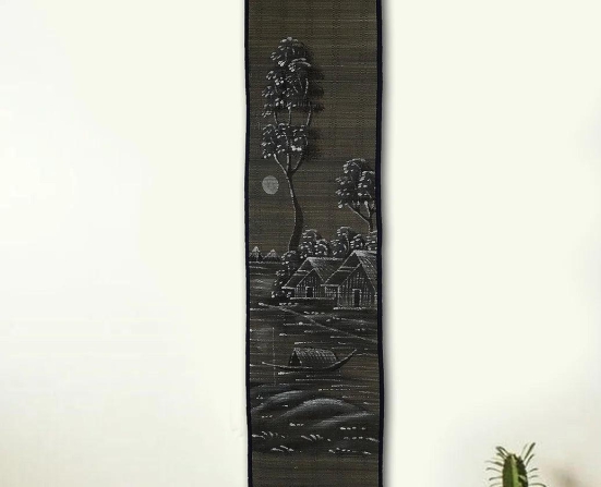 Bamboo Mat Wall Hanging-Night