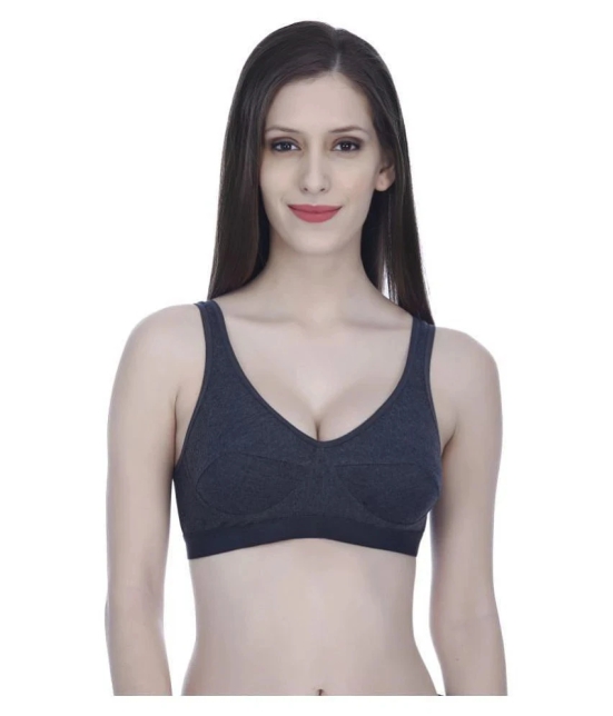 Elina Cotton Sports Bra - Black - None