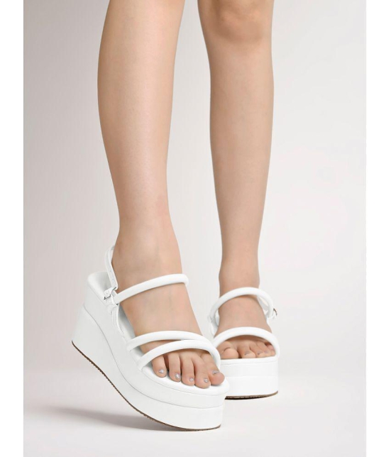 Shoetopia White Women''s Sandal Heels - None