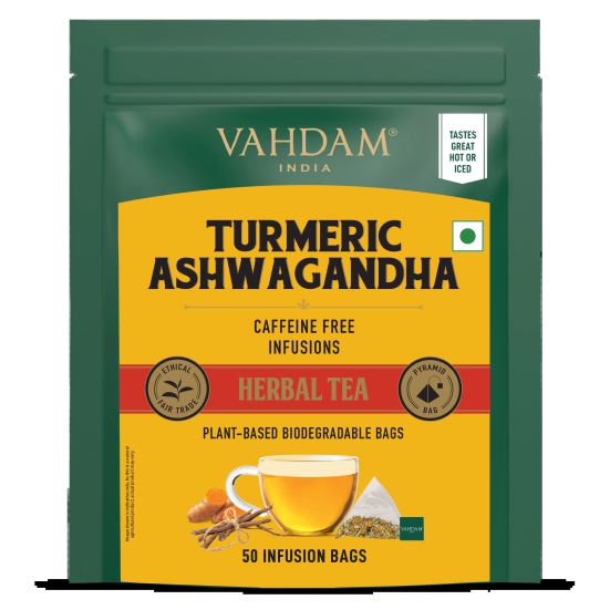 Turmeric Ashwagandha Herbal Tea Tisane 50 Count-Turmeric Ashwagandha Herbal Tea Tisane, 50 Count