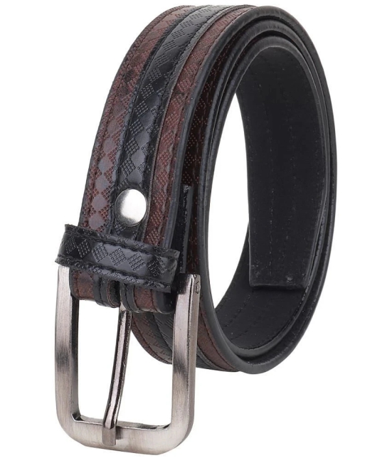 Zacharias Boys Synthetic Leather Belt for kids kb_22 (Brown & Black; 6-10 Years) (Pack of 1) - None