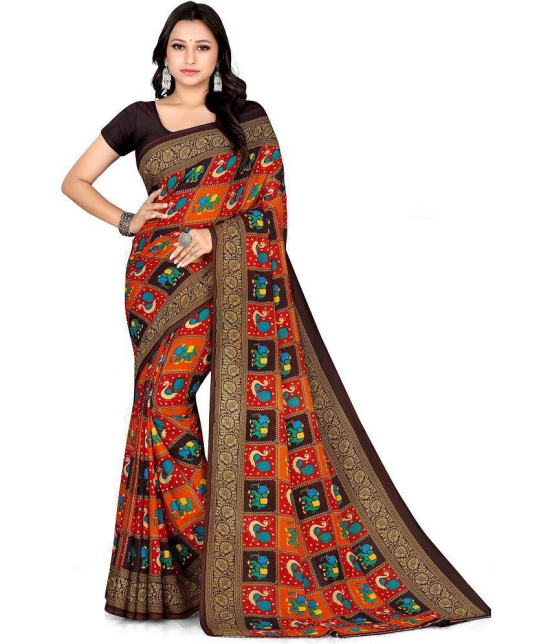 LEELAVATI - Multicolor Georgette Saree With Blouse Piece ( Pack of 1 ) - Multicolor