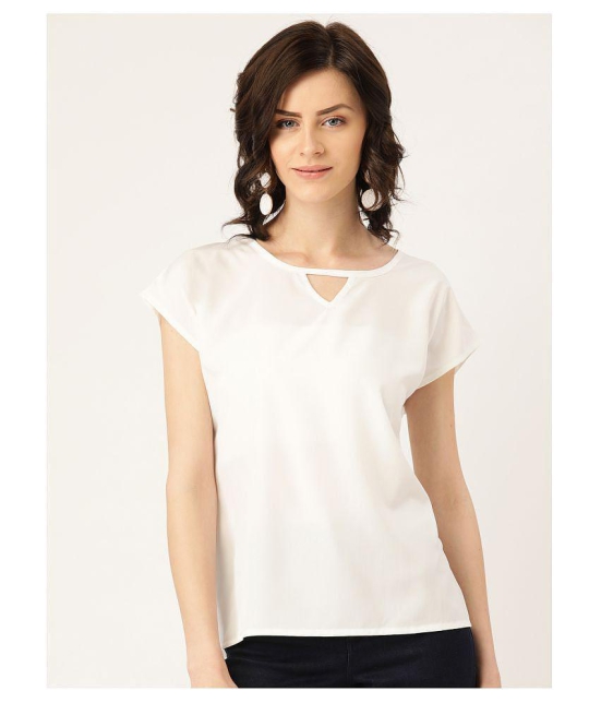 Rute Crepe Regular Tops - White - 4XL