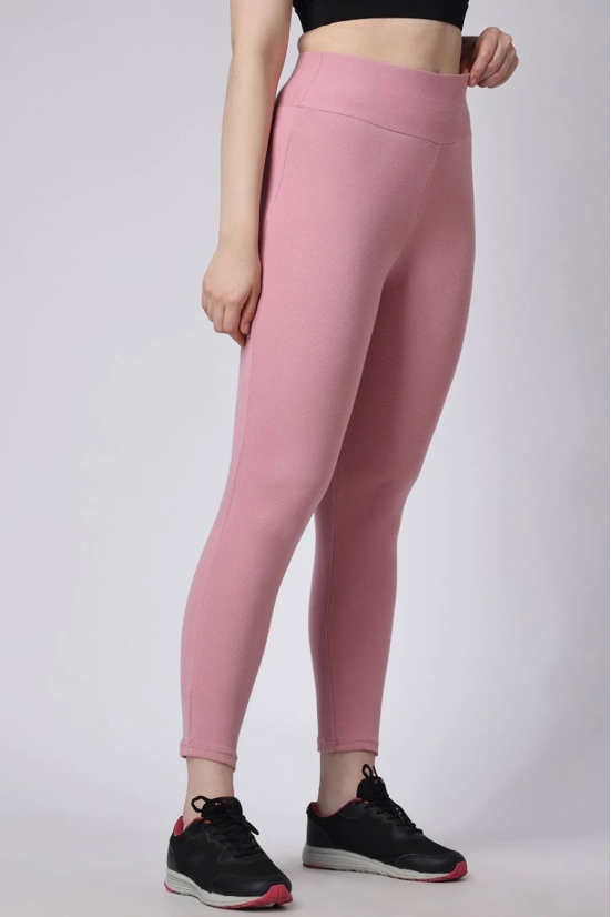 Womens Pink Gym wear Leggings-XL / Pink