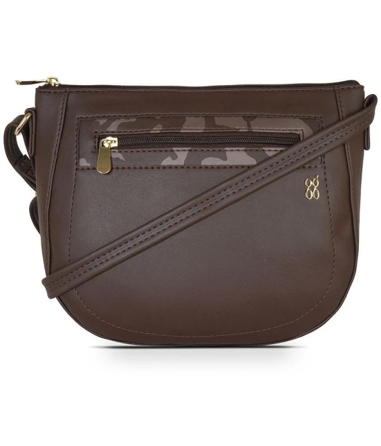 Baggit Brown Faux Leather Handheld - Brown