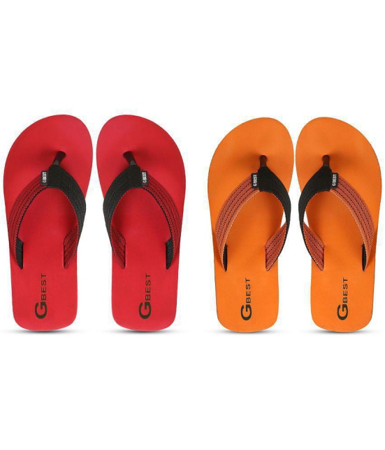 GBest Multicolor Mens Thong Flip Flop - None