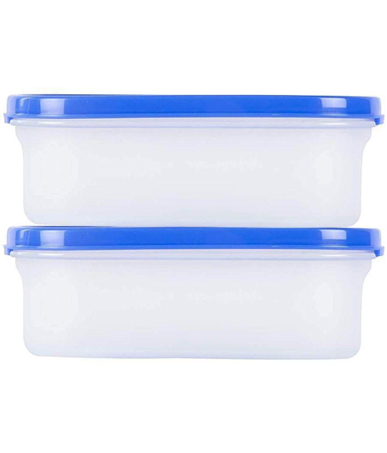 HOMETALES Plastic Multi-Purpose Food Container, 500ml (2U) - Navy Blue