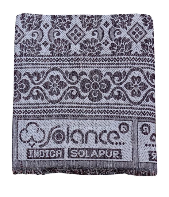 Solance Mandhania Indica Cotton Solapur Chaddar Blanket Single Bed Full Size Pack of 1