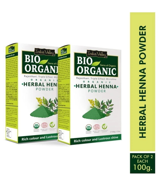 Indus Valley Pack of 2- Bio Organic Herbal Henna Powder (200 g)