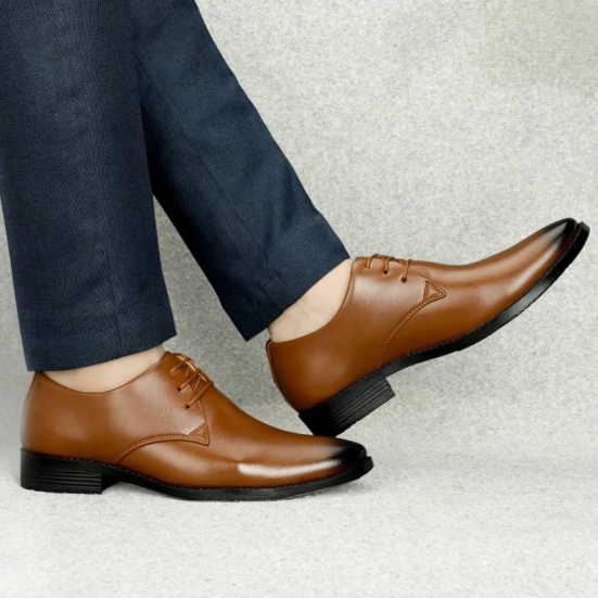 WUGO::Latest Fabulous Men Formal Shoes|Tan Derby Shoes|Office Shoes For Mens & Boys (Free Home Delivery)