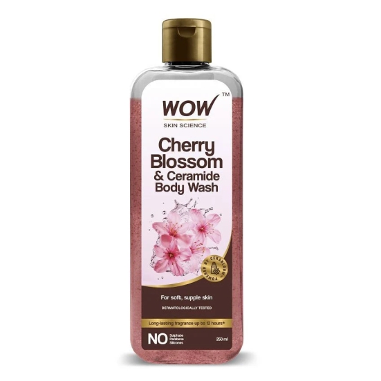 WOW Skin Science Japanese Cherry Blossom Foaming Body Wash - No Parabens, Sulphate, Silicones & Color - 250mL