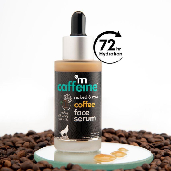 mCaffeine Coffee Hydrating Face Serum For Glowing Skin with Vitamin E for Sun Damage Protection(40ml)