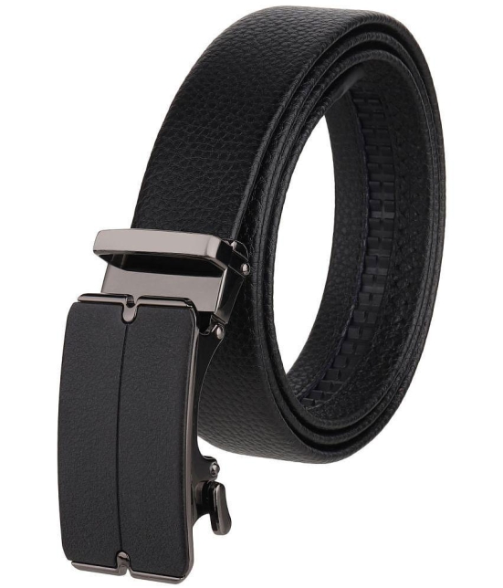 Zacharias - Black Leather Mens Casual Belt ( Pack of 1 ) - None