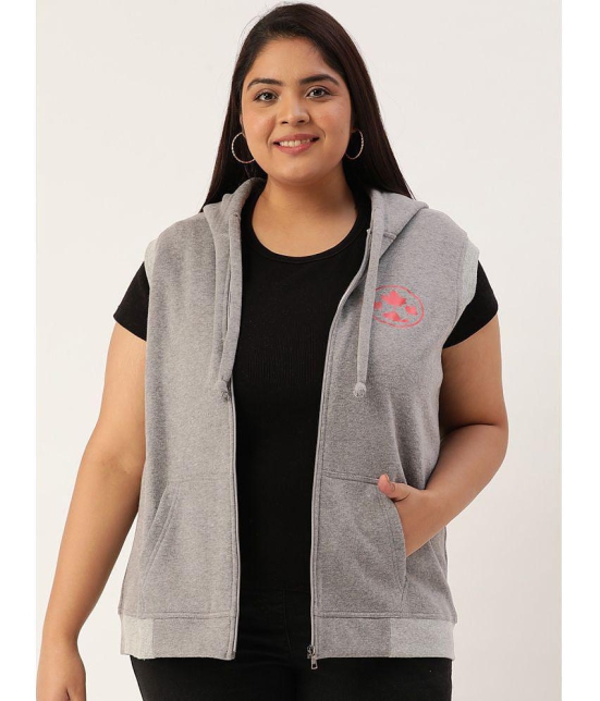 Rute Fleece Grey Hooded Sweatshirt - None