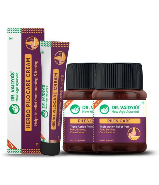 Dr. Vaidya's Piles Management Combo (2 Piles Care + 1 Pilocare Cream)