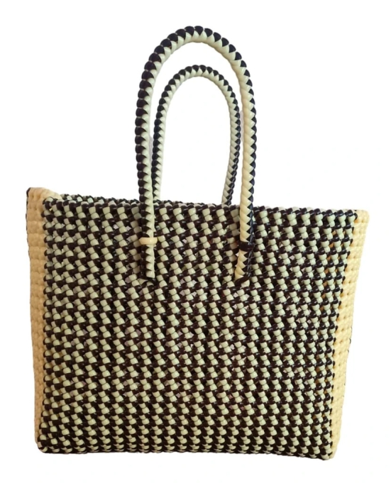 Handwoven Striped Tote Bag