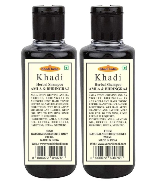 Khadi Herbal Amla & bhringraj Shampoo 420 mL Pack of 2