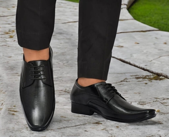 WUGO::Latest Fabulous Men Formal Shoes|Black Derby Shoes|Office Shoes For Mens & Boys (Free Home Delivery)