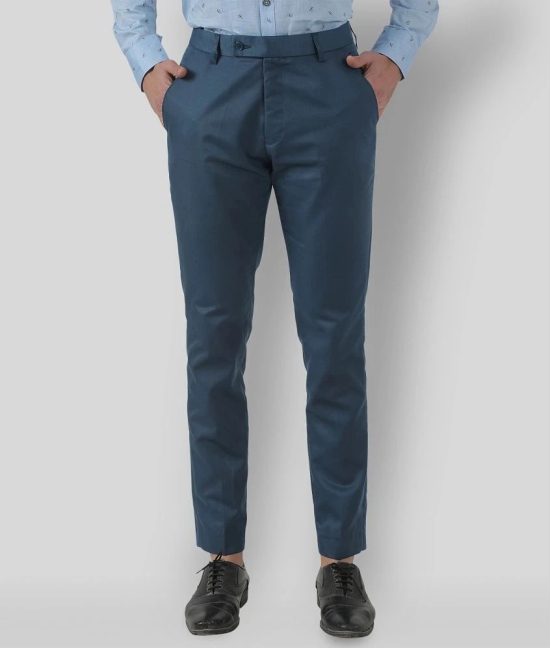 Inspire Clothing Inspiration - Blue Polycotton Slim - Fit Mens Formal Pants ( Pack of 1 ) - None