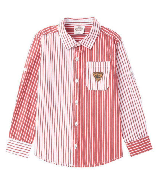 Cub McPaws Boys Striped Casual Multicolor Shirt - None