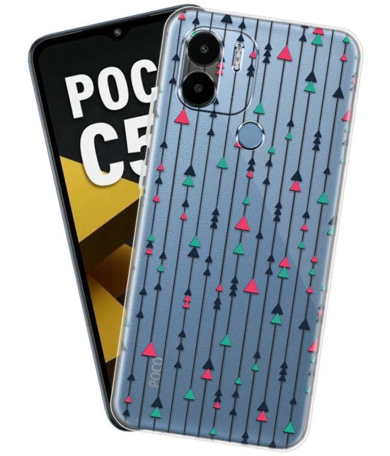 NBOX - Multicolor Silicon Printed Back Cover Compatible For POCO C50 ( Pack of 1 )