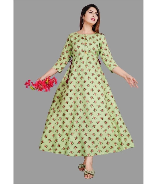 SIPET - Green Rayon Womens Anarkali Kurti ( Pack of 1 ) - None