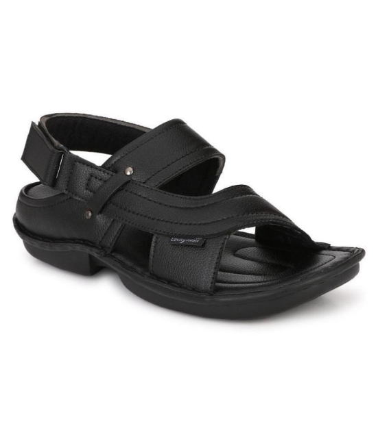 Bucik Black Synthetic Leather Sandals - None