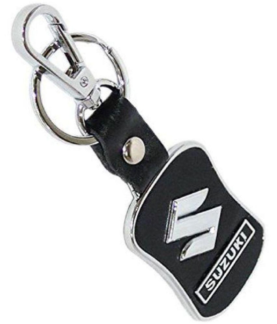 RAVARIYA GRAPHICS Suzuki Leather Metal Hook Locking Key Chain