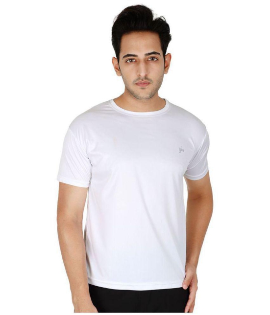 YHA - White Cotton Blend Regular Fit Mens Sports T-Shirt ( Pack of 1 ) - None