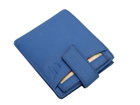 LEADERACHI Leather Blue Wallet for Men