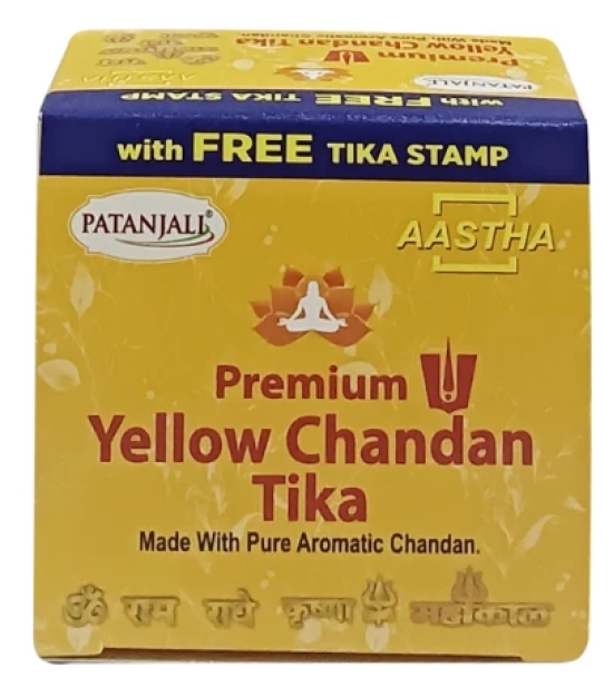 AASTHA YELLOW CHANDAN GEELA TIKA - 60 G