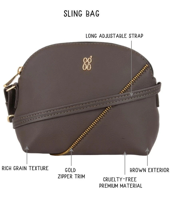 Baggit Brown PU Handheld - Brown