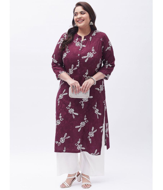 Tissu - Maroon Straight Rayon Women''s Stitched Salwar Suit ( Pack of 1 ) - None