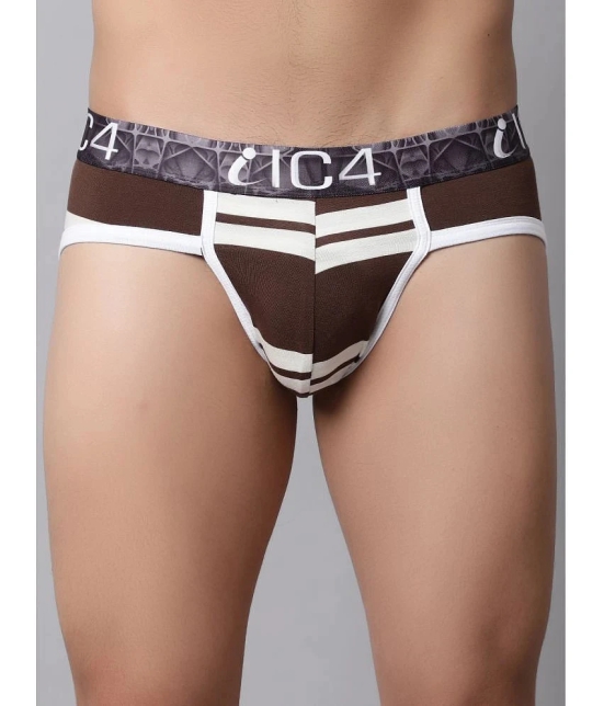 IC4 - Brown Brief Modal Mens Briefs ( Pack of 1 ) - None