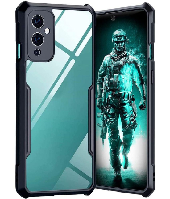 NBOX Bumper Cases Compatible For TPU Glossy Cases Oneplus 9 ( Pack of 1 ) - Transparent